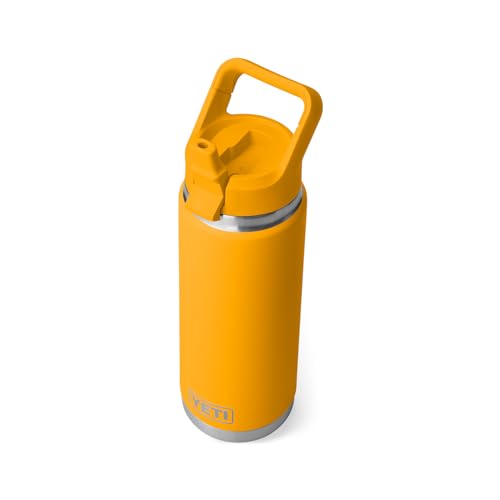 YETI Rambler 26 oz Bottle, Vacuum Insulated, Stainless Steel with Color Matching Straw Cap, Beekeeper