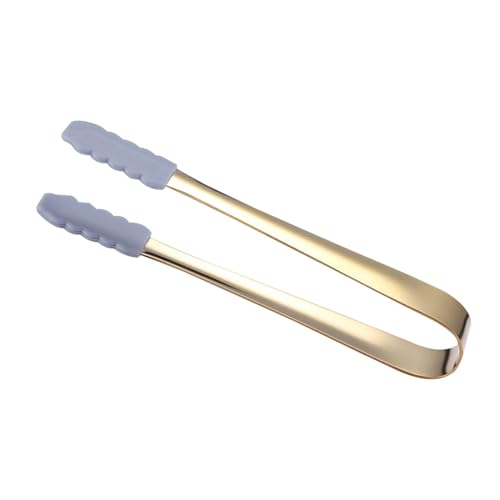 Pinze per ghiaccio per secchiello di ghiaccio, pinze per zucchero | Pinza per barra di serraggio in silicone antiscivolo in acciaio inossidabile,Pinze da dessert per il servizio di cibo a buffet, uso