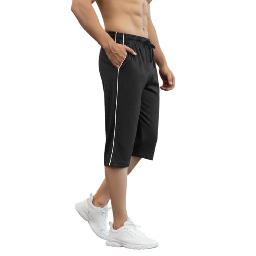 Image of FEEL TRACK Men's Regular Fit Three Fourth Capri