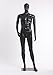 Eurotondisplay männliche Schaufensterpuppe schwarz MC-1Black beweglich matt schwarz Schaufensterpuppen Mannequin Black Mann