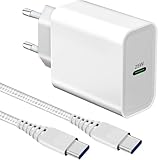 25 W Netzladegerät USB C mit Kabel für A54 5G A35 5G Note 20 M33 M23 A04S