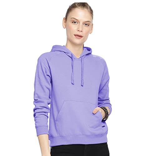 Image of Y M Enterprises Fleece Stylish Plain Hoodie for Women Winter Wear