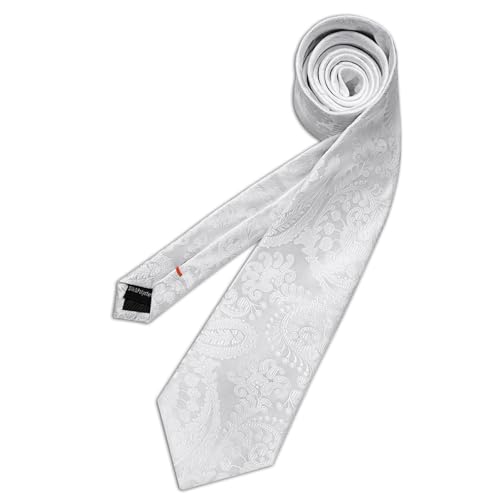 Image of DiBanGu Mens Paisley Tie Set Silk Woven Jacquard Necktie and Pocket Square Cufflinks Gift Set for Wedding Bussiness