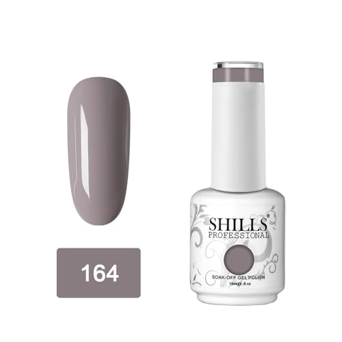 Image of SHILLS PROFESSIONAL UV /LED Soak Off Gel Polish (Gel Nail Polish) Nail Art Nail Polish Color Shade 164, Glossy Finish, 15ml