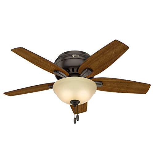 Hunter Fan Company, 51082, 42 inch Newsome Premier Bronze Low Profile Ceiling Fan with LED Lights and Pull Chain thumbnail 10