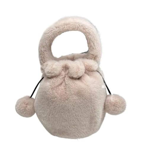 Sac en peluche à cordon et petit sac bandoulière souple tendance femmes