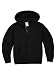 Jerzees Youth Full Zip Hooded Sweatshirt, Black, Medium