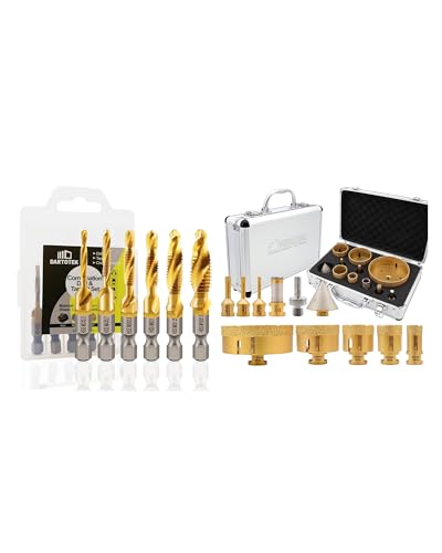 Jeu de forets et de tarauds combinés de haute précision et SHDIATOOL forets diamantés secs M14