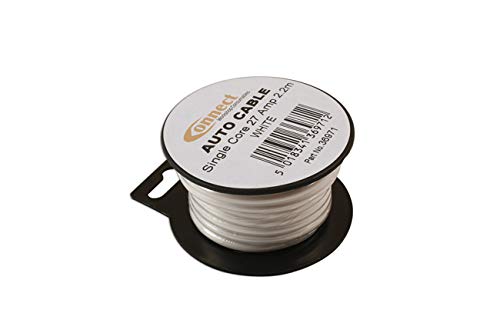 Connect 36971 Mini Reel Automotive Cable 27 Amp White 2.2m