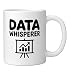 Data Whisperer - Funny Data Analyst Ceramic Mug, White