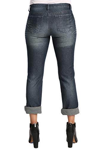 Standards & Practices Women's Double Faced Rolled Cuffs Boyfriend Premium Jeans4