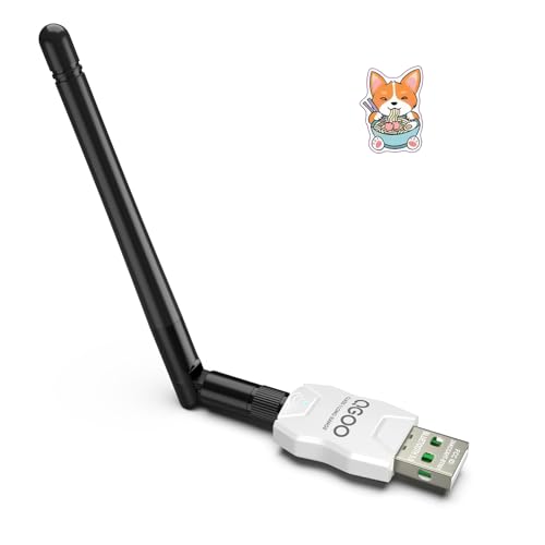 Class 1 Long Range Bluetooth Adapter for PC, QGOO USB Bluetooth Adapter for PC 5.3+EDR, Bluetooth Dongle Bluetooth Receiver Support Windows10/8.1/8/7?white-027?