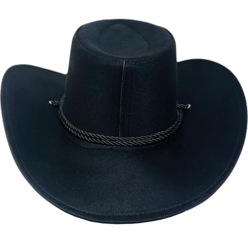 Chapéu Country Preto Unissex Sertanejo Australiano Rodeios Shows