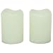Inglow CG10288CR06 2.5-Inch Tall Flameless Rustic Votives Vanilla Cream Scented Candle, Cream, 2-Pack