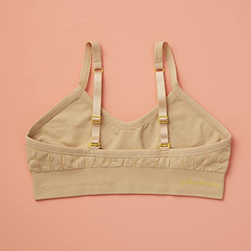 Yellowberry - Poppy Girls Seamless Training Bra - Great First Bra For Teens 4-Way Stretch Fabric (L/Xl, Coffee Bean) #TOP2