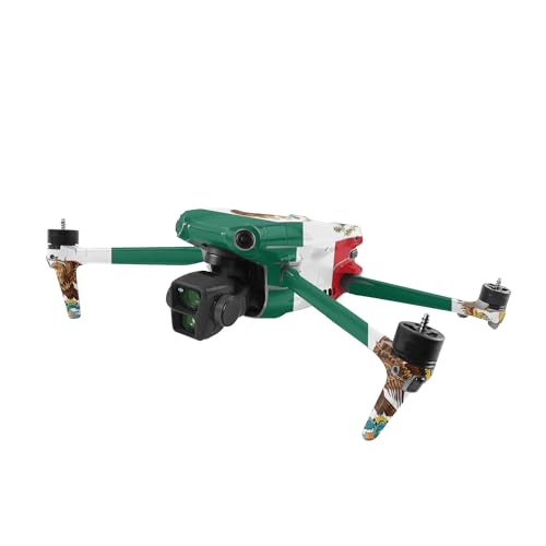 Image of MightySkins Skin Compatible with DJI Air 3 - Mexican Flag | Protective, Durable, and Unique Vinyl Decal wrap Cover | Easy to Apply, Remove, and Change Styles