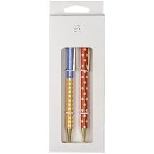 UO Set of 2 Ballpoint Pens Always Inspired Blue and Black Ink Smooth Writing and Elegant Design Teacher Gift