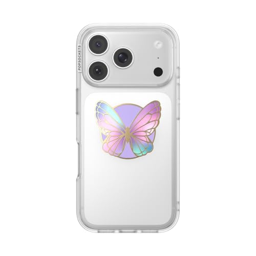 Image of PopSockets PopTop, Adhesive Phone Grip with Swappable Top, Butterfly - Butterfly Prisim