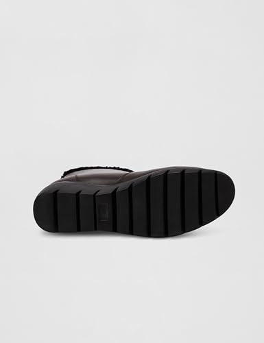 Image of ELLE Women's Ankle Boots with Faux-Fur Trim and Side Zipper Closure