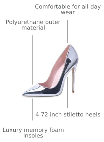 Image of Elisabet Tang High Heels, Women Pumps Pointed Toe Stilettos 4.7 inch /12cm Sexy Heels Party Shoes