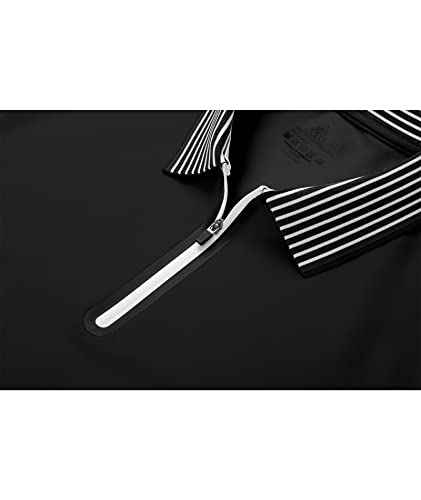 Men's Zipper Polo Shirt Short Sleeve Moisture Wicking Casual Golf Polo Shirt Quarter Zip Tops4