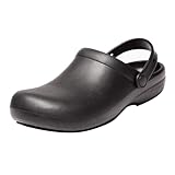 [夕暮れの香り] ブラックキッチンシェフシューズ飲食店作業靴ナースシューズ防水耐油滑り止男女兼用（23CM-28.5CM)