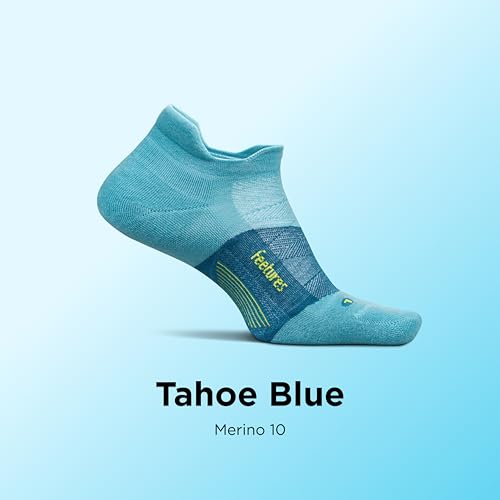 Image of Feetures Merino 10 Max Cushion No Show Tab Ankle Socks - Wool Socks for Women & Men - (1 Pair)