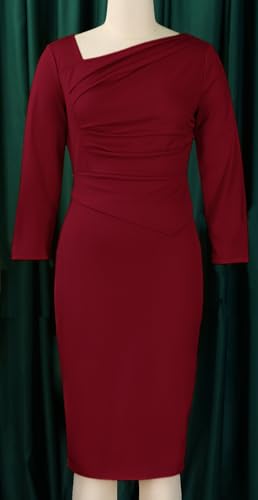 Dress for Women Elegance Church Dresses Midi Teacher Office Modest Business Wear to Work Suiting Outfits2