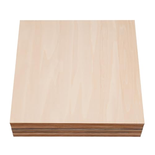 TFGXUE Lot de 30 contreplaqué - 40 x 40 x 0,3 cm - Plaque de contreplaqué - Bois de tilleul clair - Pour bricolage, peinture, sculpture, décoration, gravure et fraisage CNC