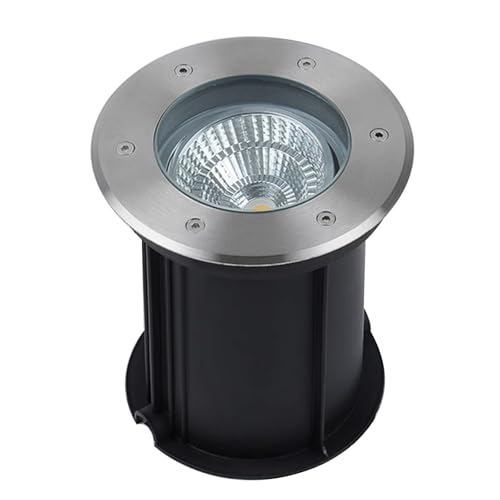 Faretto da incasso a pavimento per esterni COB con angolo di fascio regolabile - Lampada da parete interrata impermeabile IP67 per palme, muri in pietra, facciate di edifici, illuminazione d'accento