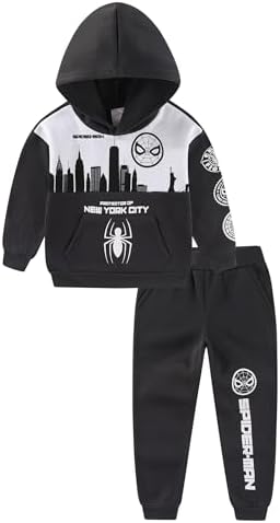 Marvel Spider-Man Boys 2 Pc Hoodie and Pants Set for Toddlers to Big Kids