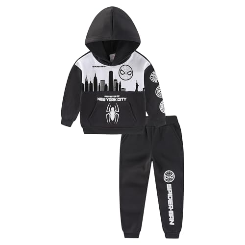 Marvel Spider-Man Boys 2 Pc Hoodie and Pants Set for Toddlers to Big Kids