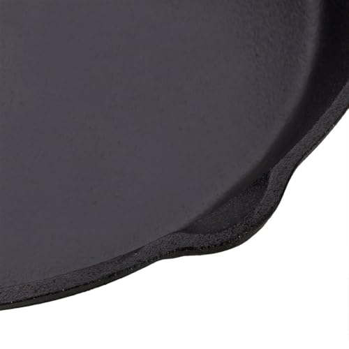 AMZXPLORE Cast Iron Skillet, Large Dual Handle Cast Iron Frying Pan, Heavy Duty Oven Safe Cast Iron Pan for Grill, Stovetop, Campfire & Induction Cooking, Even Heat Retention, Black - Image 2