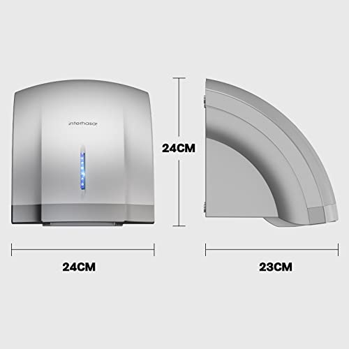 Commercial Hand Dryer, Interhasa! Automatic Electric Hand Dryer 1800W High Speed Hand Air Dryer For Commercial And Household Noise Reduction （Silver） #TOP7