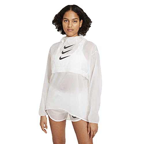 Nike Damen Run Devision Po Pckbl Jacke, White/Black, M