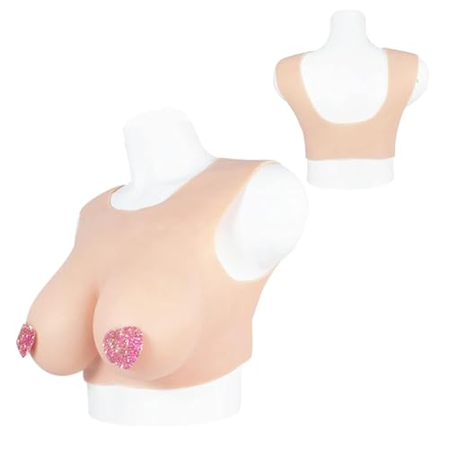 Adima Realistyczne silikonowe formy piersi z wydrążonymi plecami Sztuczne cycki wzmacniające cycki dla osób transpłciowych Shemale Drag Queen Cosplay,Natrual,One Size