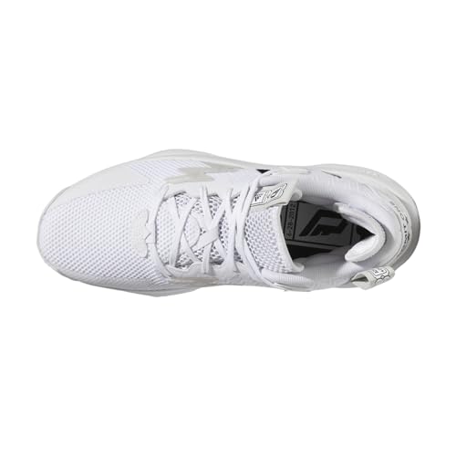 adidas Unisex Dame 8 Basketball Shoe, White/Black/Grey, 9.5 US Men – Ansicht 4