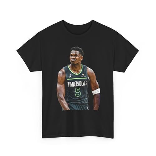 Anthony Edwards Minnesota Basketball T-Shirt Anthony Edwards Graphic Tee Black XL