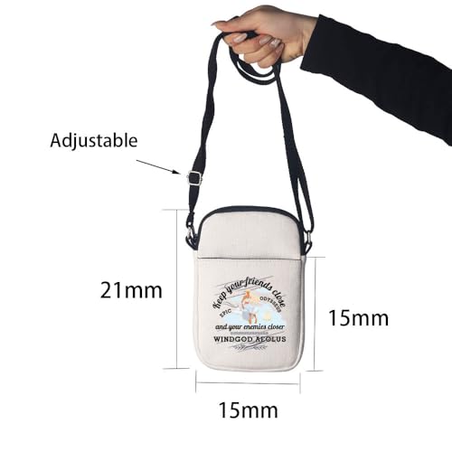 MNIGIU Greek Musical Inspired Greek Gods Gift Keep Your Friends Close Crossbody Bag for Greek Fans2