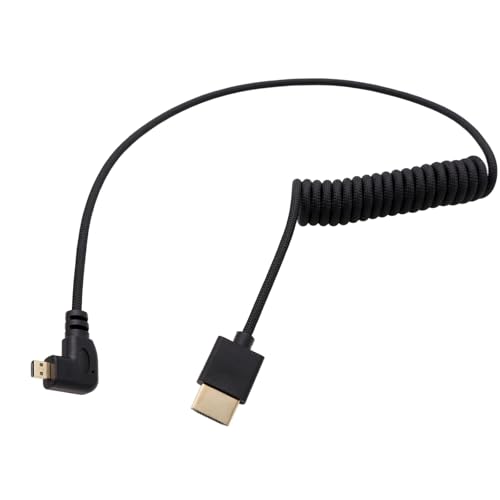 HangTon Micro HDMI to Full HDMI 4K 8K60p Cable for Canon R6 R6II R5C R5 R8 Sony ZVE-10 A7C A7RIV A7RIII A7S2 Lumix S5 S9 GH4 Camera ATOMOS Ninja V Ultra SmallHD Cine Indie 5 7 Monitor