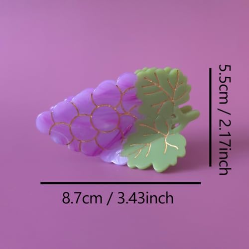 Pinzas para cabello small de acetato color uva miniatura 2