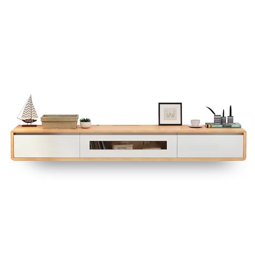 Meuble flottant sous TV pour optimiser les petits salons | Rangement en bois