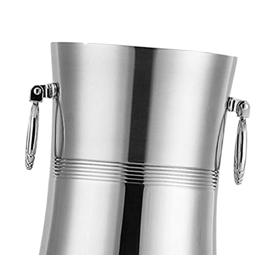 Baoblaze Baldes de gelo de aço inoxidável, balde de gelo isolado, balde de gelo de parede dupla para