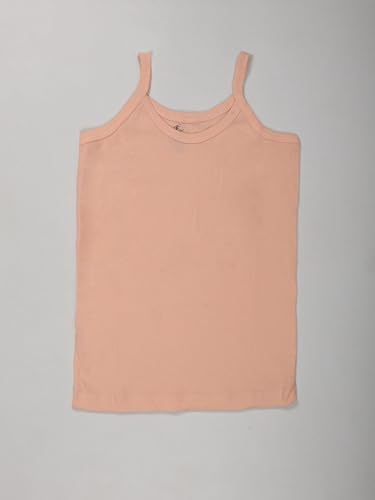 Image of KiddoPanti Girls 100% Cotton Rib Solid Camisole Tank Top Pack of 3