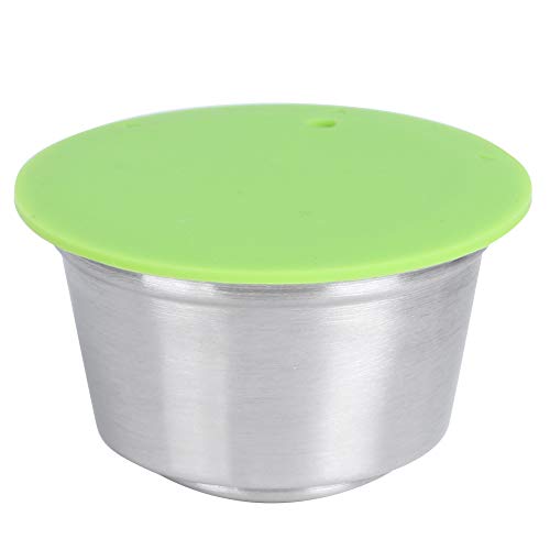 Capsule de café en acier inoxydable réutilisable verte pour machine à expresso - 2