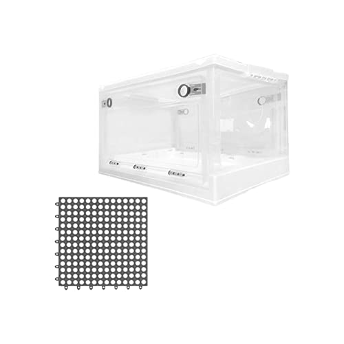 Pet Hair Drying Box, Cats Dogs Dryer Cage, Voice Mute Soft Drying Large Space for Kitty Small Medium Cats Dogs Puppy Outdoor Washing, S with mat