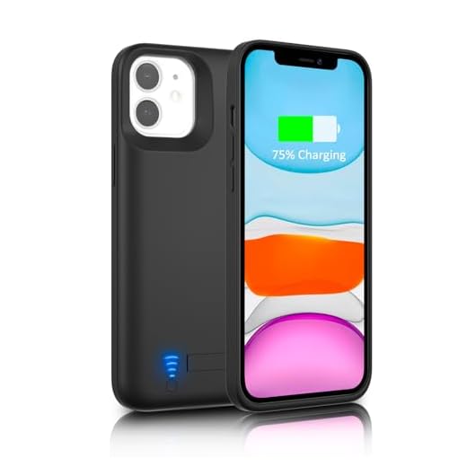SlaBao Battery Case for iPhone 8 Plus/7 plus/6s Plus/6 Plus, 5000mAh Charging Case with Kickstand Portable Extend Battery Charger Cover for 5.5" iPhone 8 Plus -Black