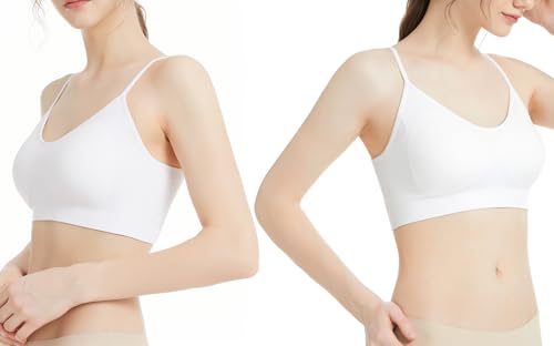 Image of Padded Bralette for Women Straps Sleep Bras Seamless Yoga Sport Bras