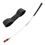 MAZEL Power Flex Kit d'aide au swing de golf, d'entraînement de swing de golf, bâton d'échauffement avec bande de bras pour débutants (rouge)
