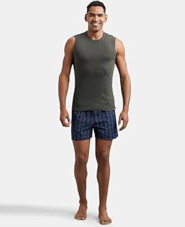 Jockey 9930 Men's Super Combed Cotton Rib Solid Slim Fit Round Neck Muscle Vest